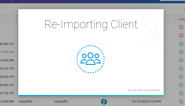 reimporting-clients