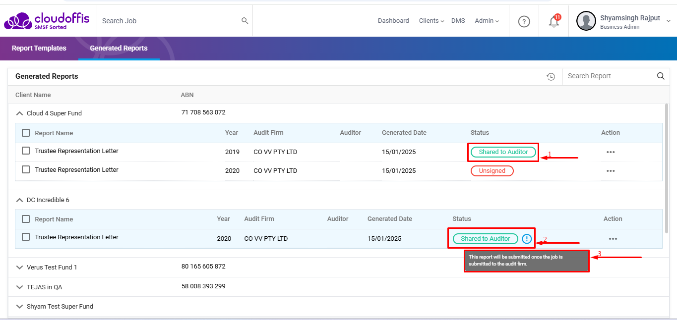 shared-to-auditor-status