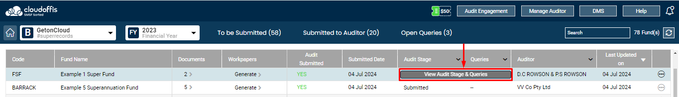 view-audit-stage-and-queries