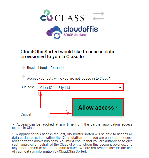 select-business-and-allow-access