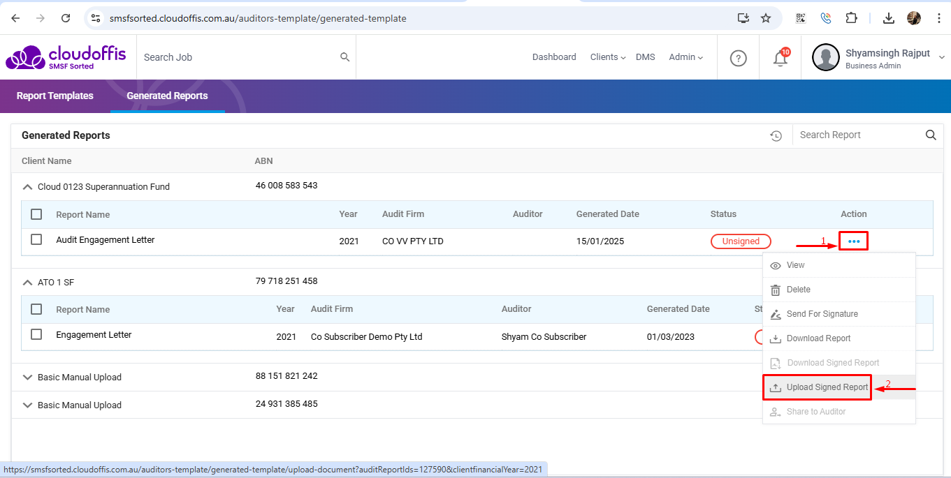 action-upload-signed-report