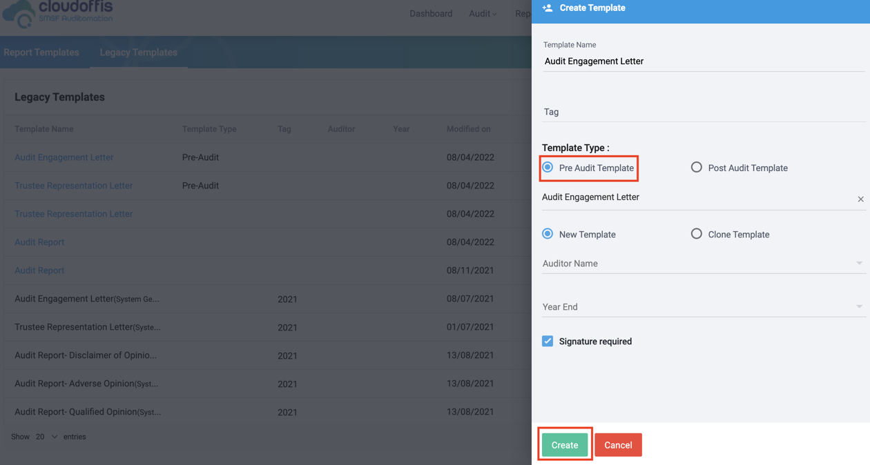 How to share Legacy Templates with connected firms?