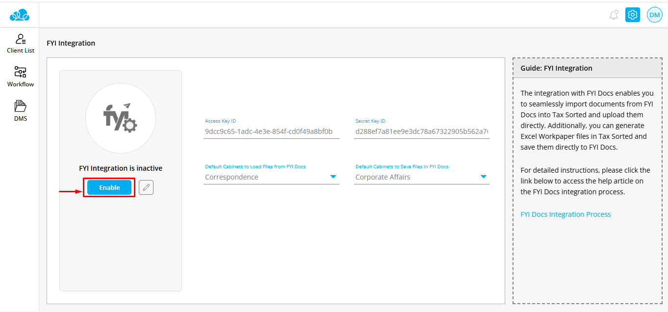 enable-fyi-integration