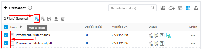 select-documents-and-mark-as-private-in-bulk