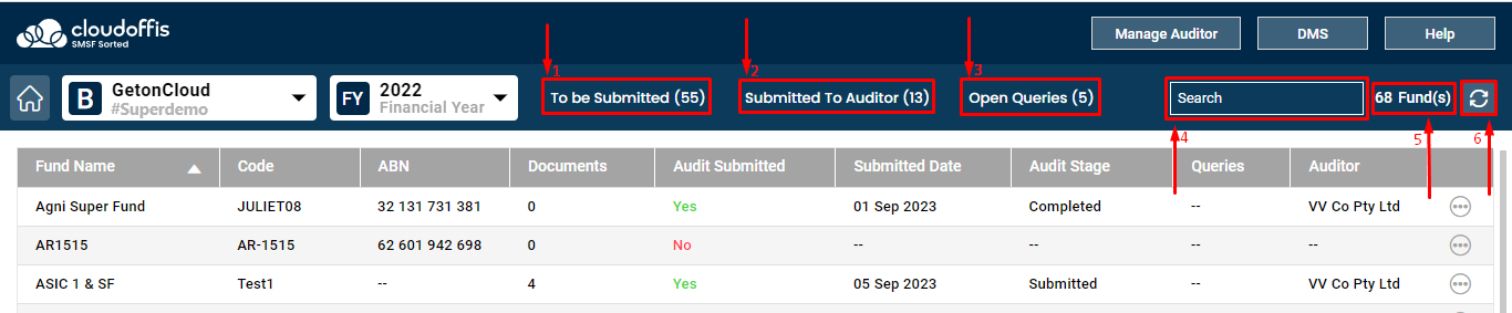 tabs-on-audit-console-page