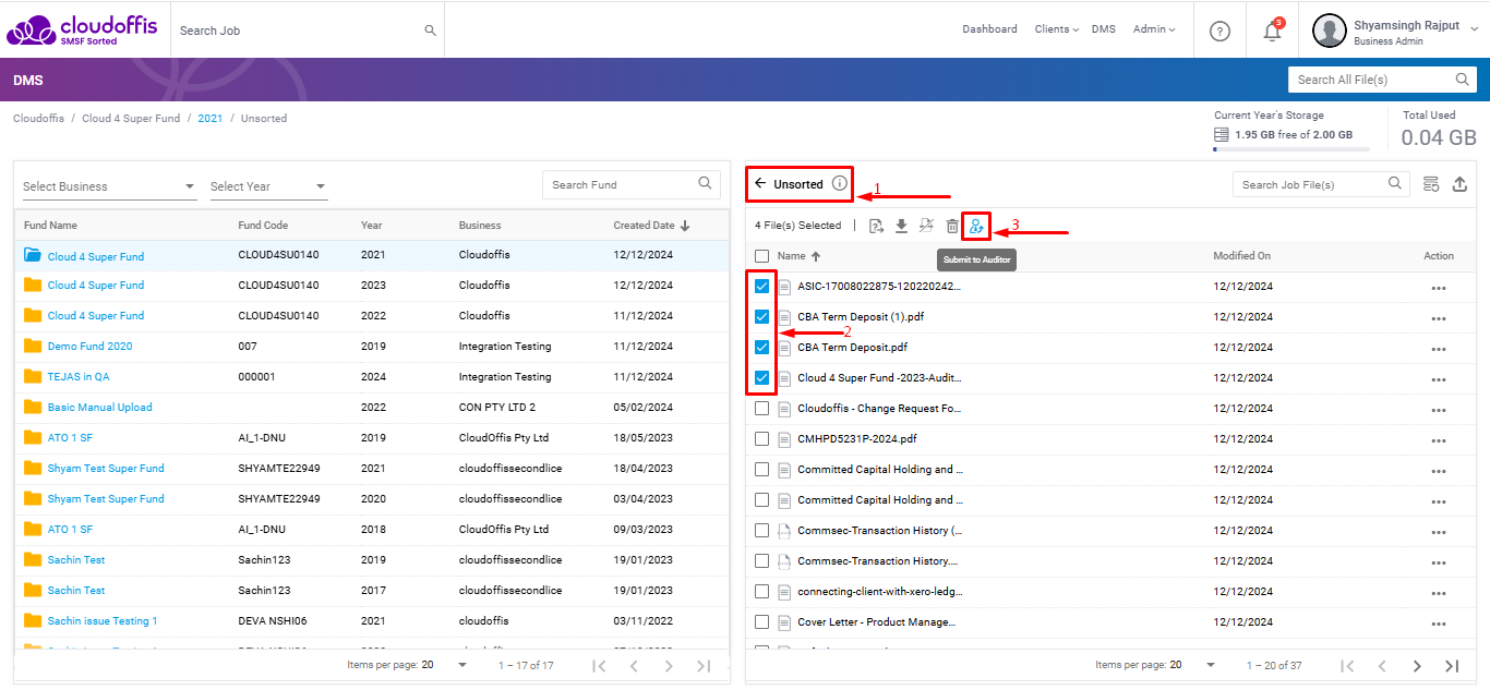 select-documents-and-submit-to-auditor