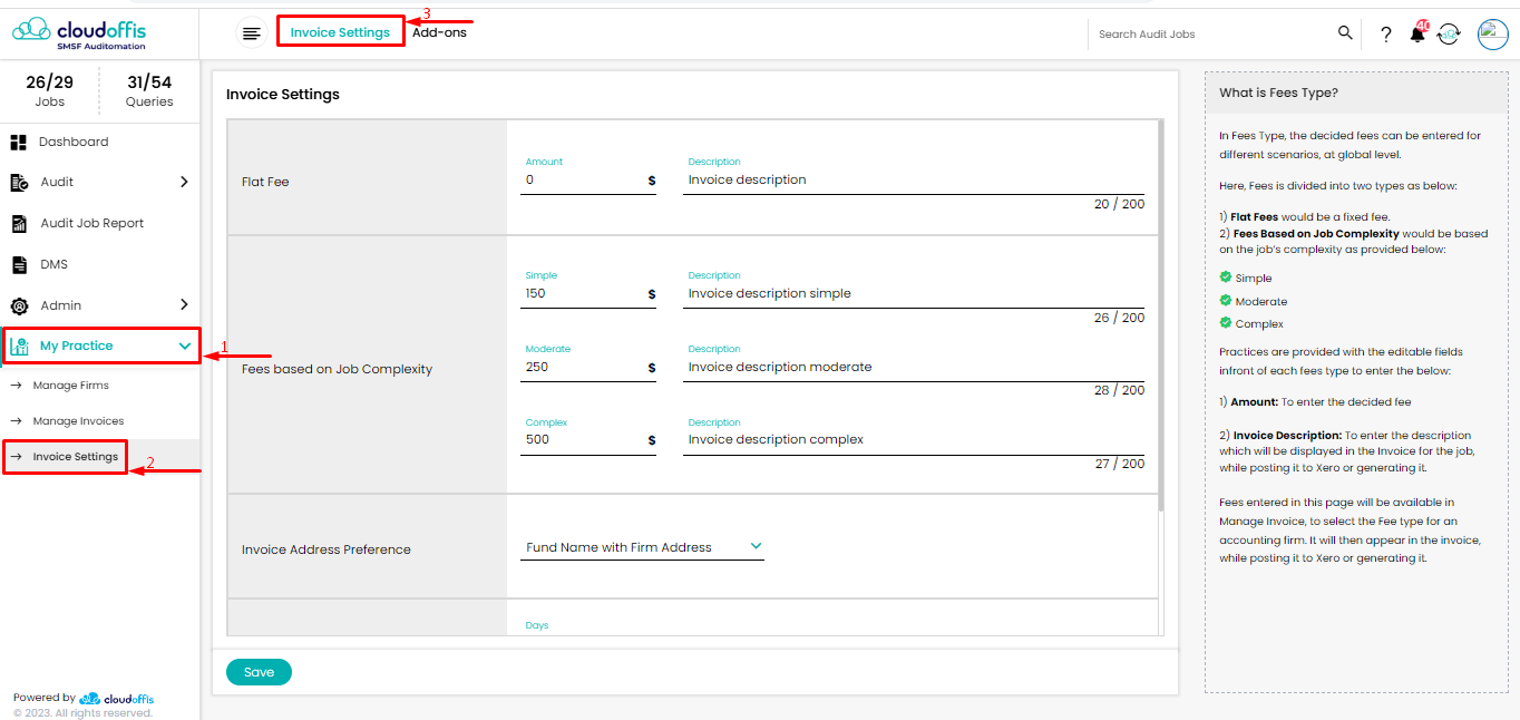 my-practice-invoice-settings