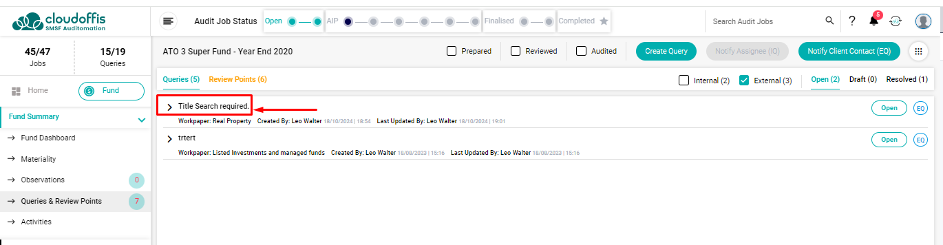open-query-with-a-click
