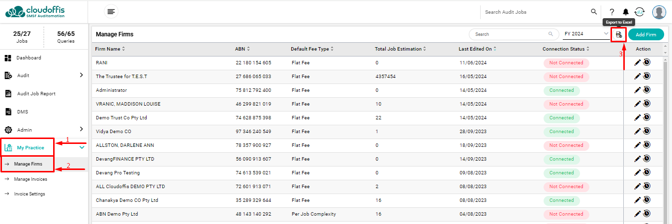 my-practive-manage-firm-export-to-excel