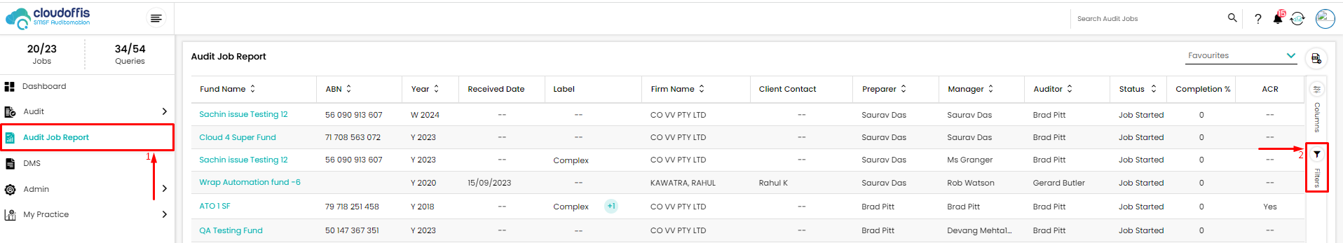 audit-job-report-filters