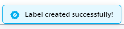 label-created-successfully