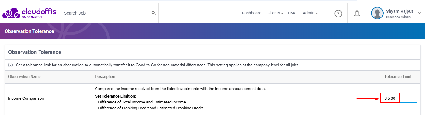 add-amount-as-tolerance-limit-for-income-comparion-observation